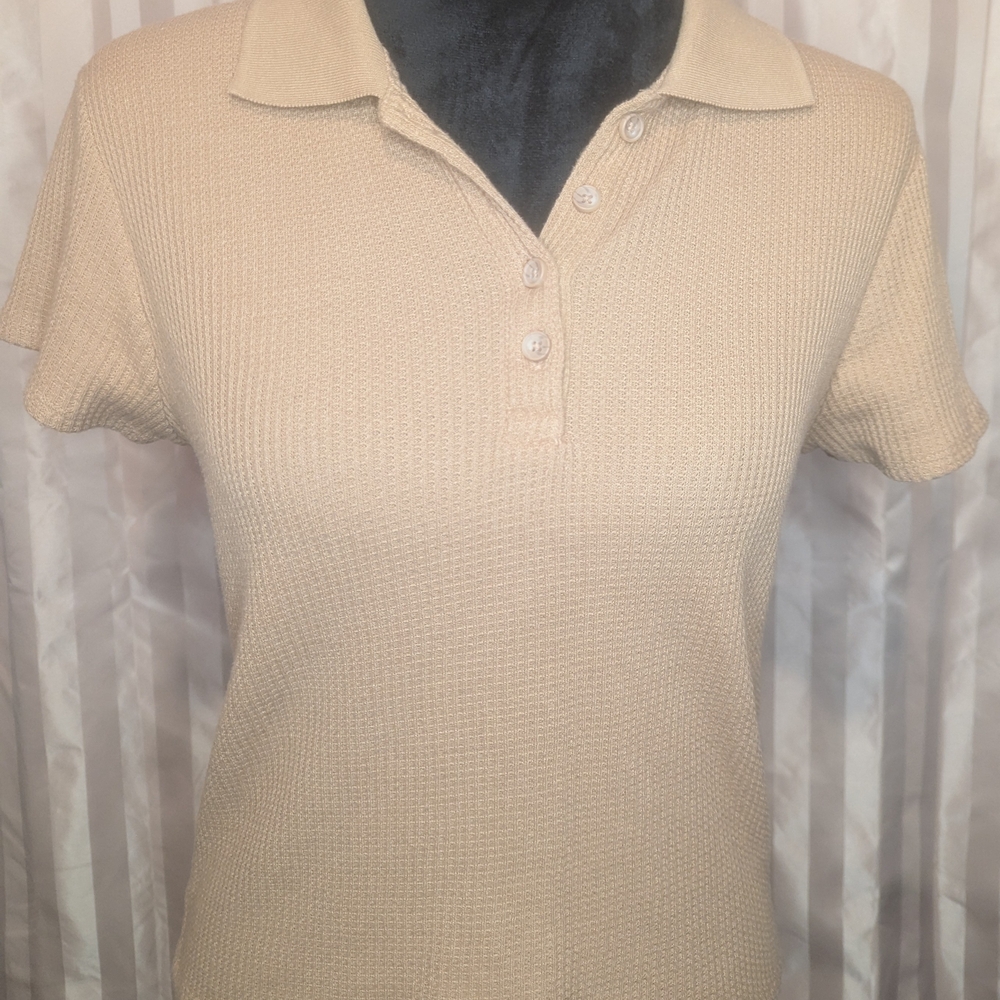 Women's Tan Polo Shirt